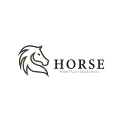 Elegant Horse Logo Symbol Vector, Simplicity Concept Art