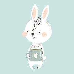 rabbit with a cup