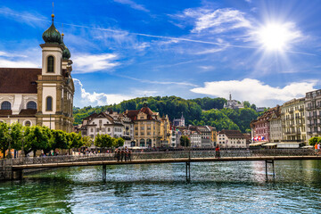 Jesuit Church, Jesuitenkirche in Lucerne, Luzern, Switzerland