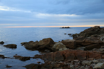 Fototapeta na wymiar View of the Cape Breton coastline from the Cabot Trail, Canada