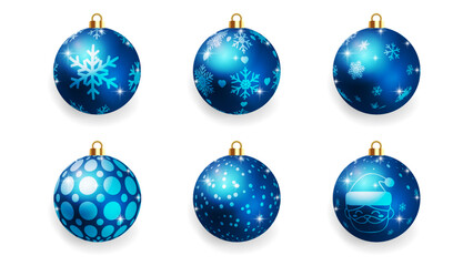 Metallic Blue Christmas Ball set.