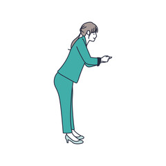 ビジネスマナーと名刺交換のイラスト素材｜mayucolor08