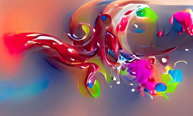 Abstract Christmas Colorful Fluid Design Art Background, Texture and Illustration	