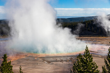 Grand Prismatic spring at Yellowstone National Park. USA.