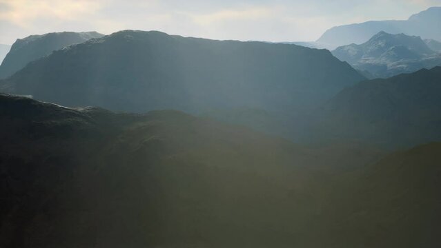 barren mountains in afghanistan in dust