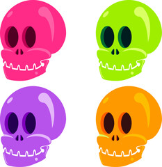 funny skulls made of candy