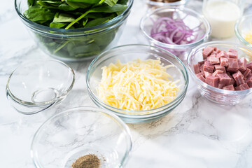 Spinach and ham frittata