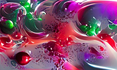 Abstract Christmas Colorful Fluid Design Art Background, Texture and Illustration	