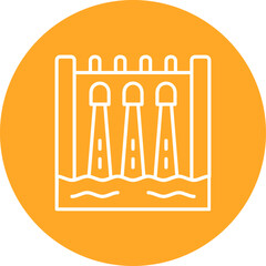 Hydroelectric Multicolor Circle Line Inverted Icon