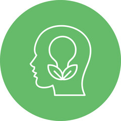 Think Green Multicolor Circle Line Inverted Icon