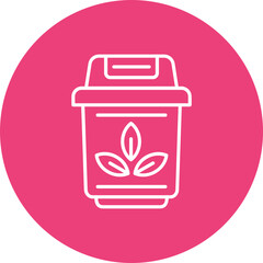 Recyle Bin Multicolor Circle Line Inverted Icon