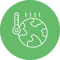 Global Warming Multicolor Circle Line Inverted Icon