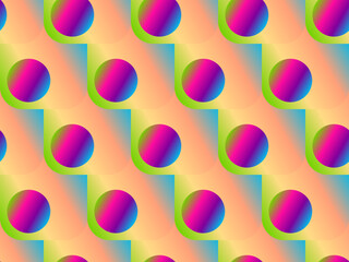 Seamless abstract geometry, iridescent holographic style, vector quality