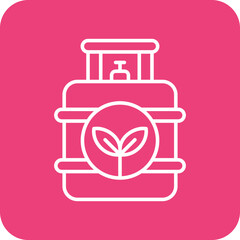 Bio Gas Multicolor Round Corner Line Inverted Icon