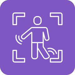 Motion Capture Multicolor Round Corner Line Inverted Icon