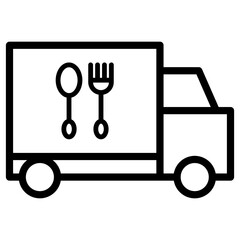 truck delivery food icon