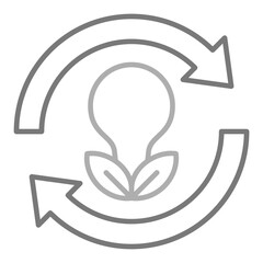 Renewable Greyscale Line Icon
