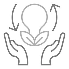 Sustainability Greyscale Line Icon