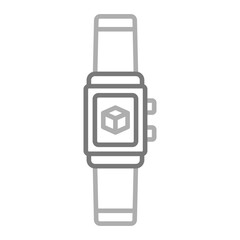 Smartwatch Greyscale Line Icon