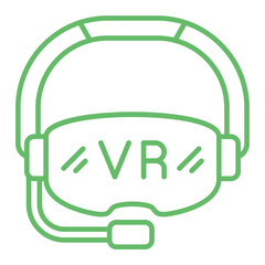 Headphones Multicolor Line Icon