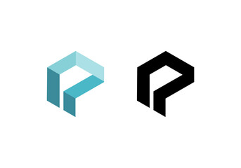 initial letter logo P initial company icon business logo background illustration