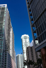 Downtown skyline cityscape near Brickell avenue