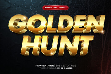 Golden Hunter 3D Editable text Effect Style