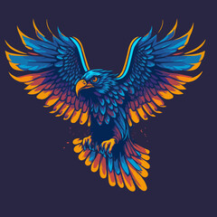 Eagle Head Shield Mascot Gaming Logo Design Vector illustration