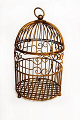 empty vintage bird cage