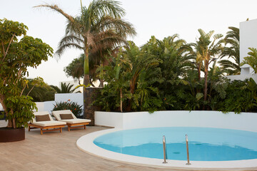 Swimming pool in modern resort