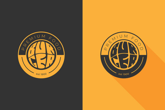 hamburguer premium food logotype seal