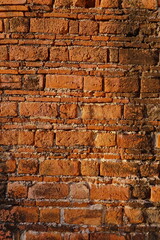 Old Bricks wall Ayutthaya background 