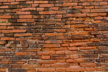 Old Bricks wall Ayutthaya background 