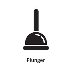 Plunger  Vector Solid Icon Design illustration. Housekeeping Symbol on White background EPS 10 File