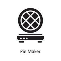 Pie Maker Vector Solid Icon Design illustration. Housekeeping Symbol on White background EPS 10 File