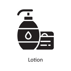 Lotion  Vector Solid Icon Design illustration. Housekeeping Symbol on White background EPS 10 File