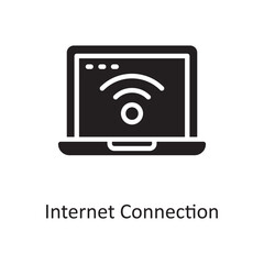 Internet Connection Vector Solid Icon Design illustration. Housekeeping Symbol on White background EPS 10 File