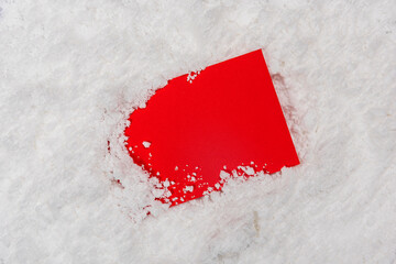 Christmas red sheet snow