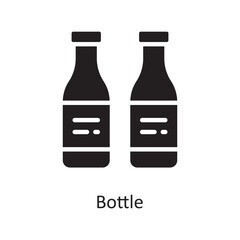 Bottle Vector Solid Icon Design illustration. Housekeeping Symbol on White background EPS 10 File