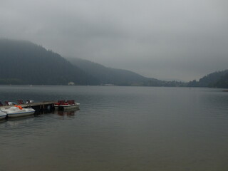 Gerardmer - August 2020 : Visit of the city of Gerardmer - Tour of the beautiful lake in the middle of the Vosges mountains with an August sunset	
