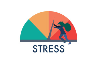 People are on the mood scale, stress rate. Frustration and stress, Emotional overload, burnout, overworking, depression diagnosis Mental disorder. Vector illustration
