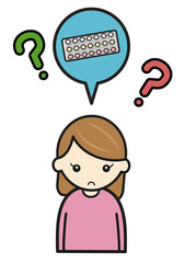 低用量ピルに疑問を持つ若い女性