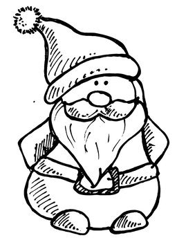 Christmas icon freehand drawn doodle illustration