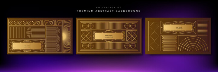 Luxury gold gradient art deco background