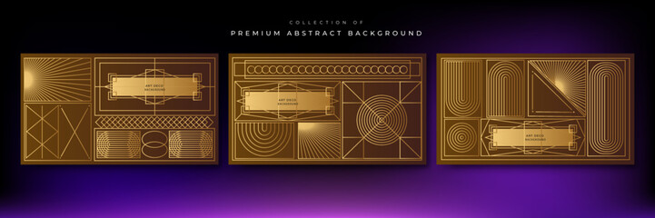 Luxury gold gradient art deco background