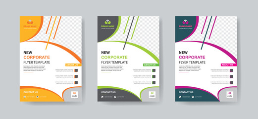 New corporate flyer template design print ready.