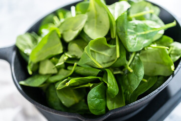 Spinach and ham frittata