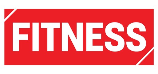 FITNESS text written on red stamp sign.
