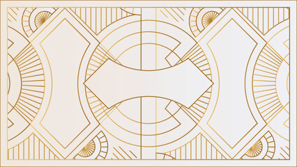 Gold and Luxury Invitation card design vector. Abstract geometry frame and Art deco pattern background. Use for wedding invitation, cover, VIP card, print, poster and wallpaper. Vector illustration.