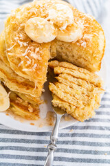 Coconut banana pancakes